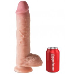 imagen, dildo pene consolador realista con testículos y ventosa 27cm, king cock, online en orgasmix