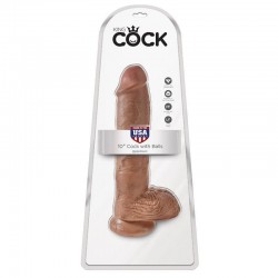imagen, dildo pene consolador realista con testículos y ventosa 27cm, king cock, online en orgasmix
