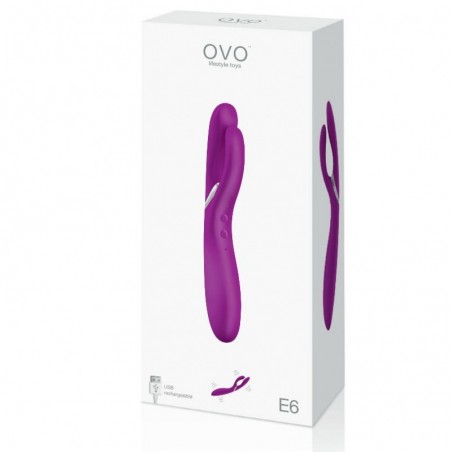 Imagen, vibrador rabbit ovo e6 morado recargable silicona premium online