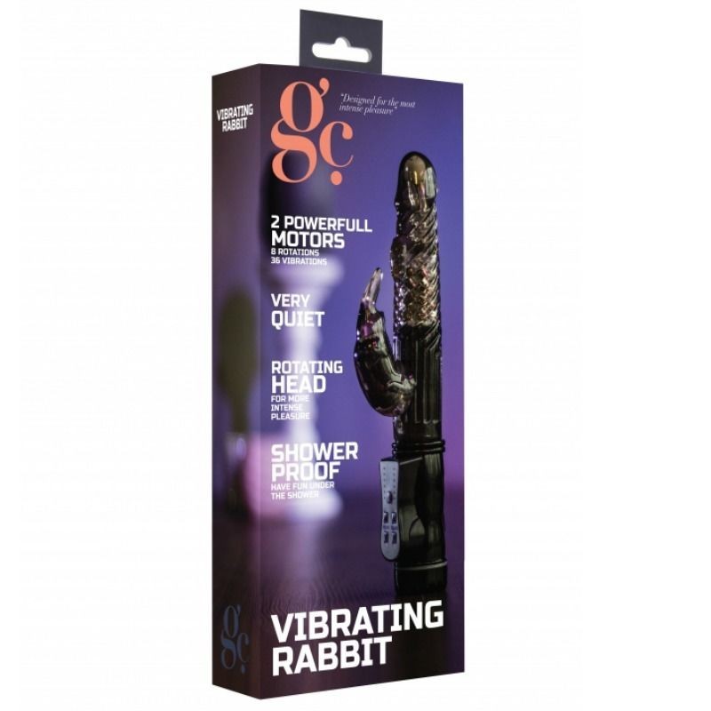 VIBRADOR ROTADOR RABBIT NEGRO