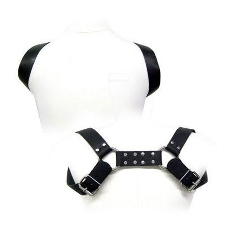 Imagen, arnés holster de cuero ajustable para juegos BDSM con estilo masculino dominante, online