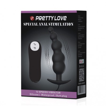 Imagen, plug anal Pretty Love de silicona con vibración y control remoto, online