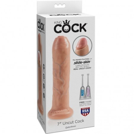 Imagen, Dildo King Cock 21 cm con prepucio móvil, realismo extremo, ventosa fuerte, online