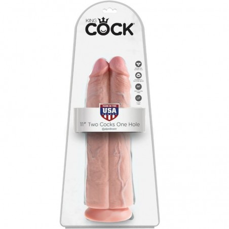 Imagen, dildo doble king cock 30 cm con ventosa realista online