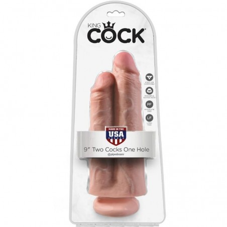 Imagen, dildo doble king cock 25 cm con ventosa realista online