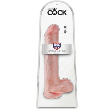 Imagen, dildo realista King Cock XXL con testículos, ventosa potente, textura natural venosa, online