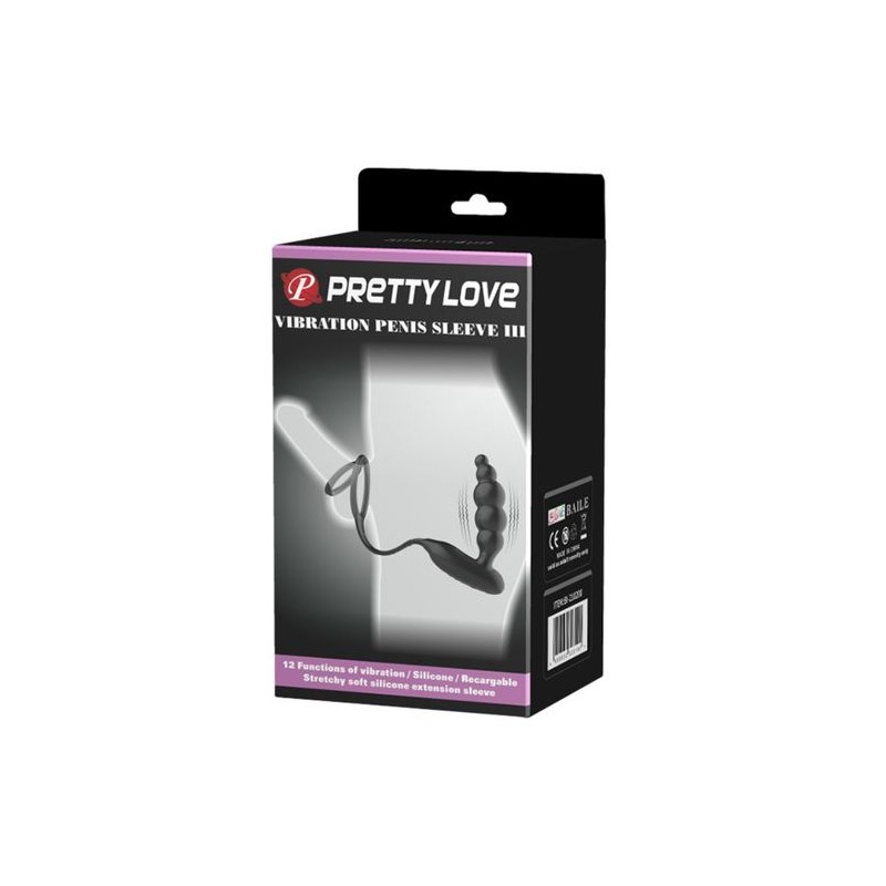 ANILLOS PENE CON PLUG VIBRADOR. PRETTY LOVE BOTTOM