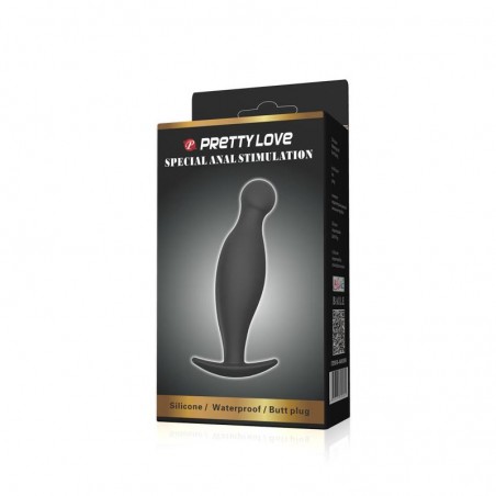 Imagen, plug anal Pretty Love de silicona ergonómica 11.7 cm negro para estimulación segura, online