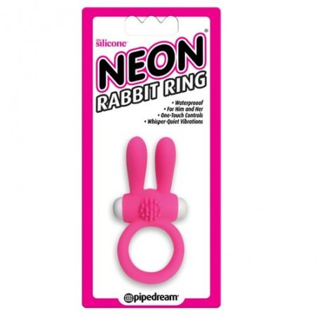 ANILLO VIBRADOR CON CONEJITO NEON