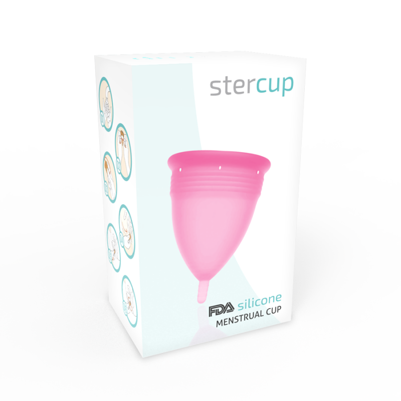 COPA MENSTRUAL FDA SILICONE  TALLA L ROSA