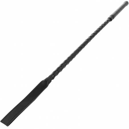 Imagen, fusta negra BDSM Darkness de 70 cm con punta de PVC y mango robusto, online