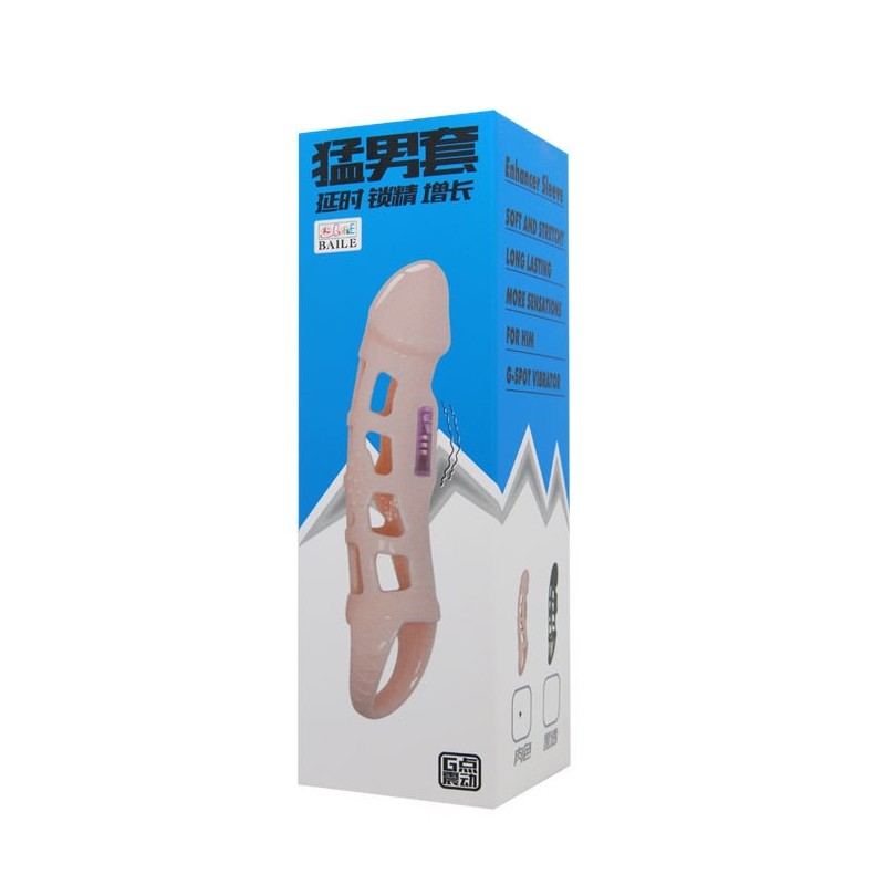 FUNDA EXTENSORA PENE CON VIBRACION Y STRAP 13.5 CM FUNDA EXTENSORA PENE CON VIBRACION Y STRAP 13.5 CM