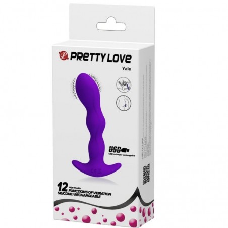 Imagen, masajeador anal Pretty Love lila 12 modos de vibración diseño para próstata, online