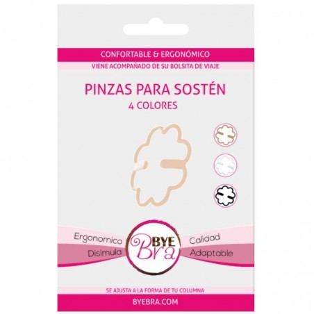 Imagen, pinzas ergonómicas para sostén Bye-Bra plegables y adaptables con bolsita, online