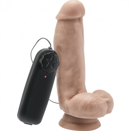 PENE 15CM VIBRADOR REMOTO CON TESTICULOS