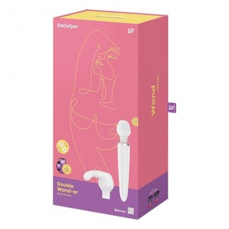 Imagen, Satisfyer Double Wand-er masajeador XXL, 2 cabezales intercambiables y control app, online