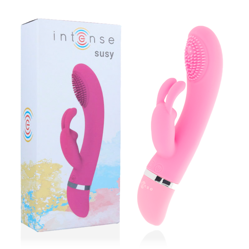 SUSY VIBRADOR OSCILANTE SILICON RABBIT ROSA
