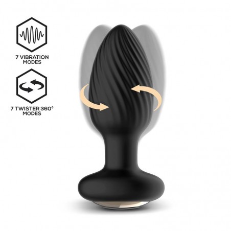 PLUG ANAL VIBRACIÓN, MOVIMIENTO TWISTER 360º Y CONTROL REMOTO