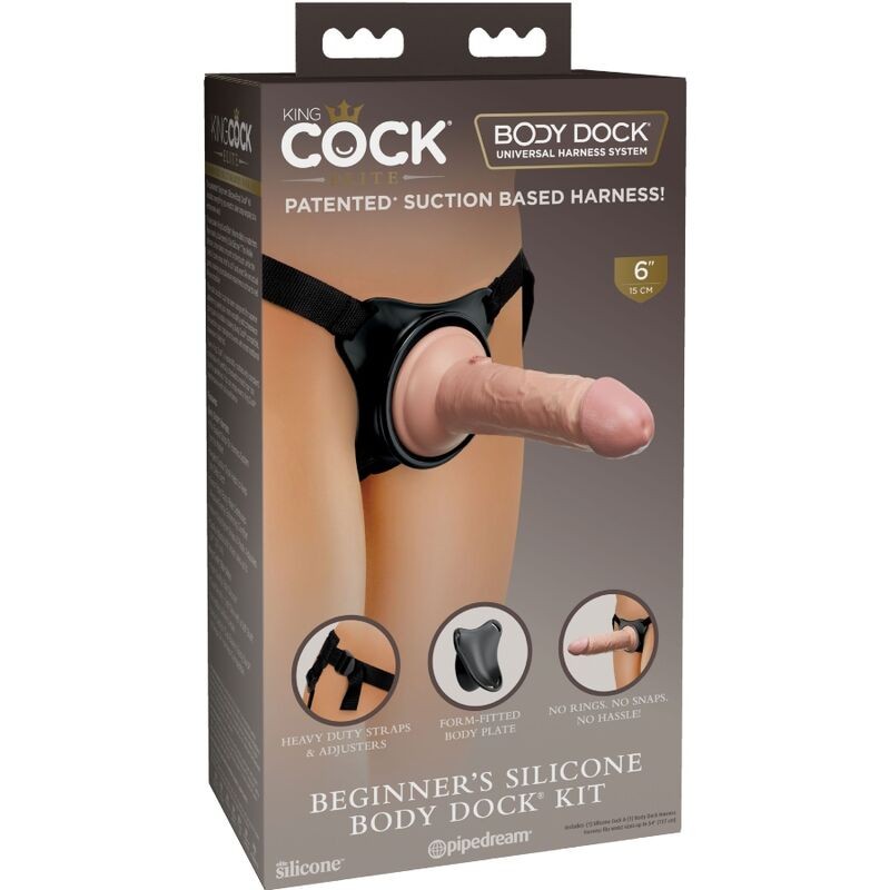 ARNES AJUSTABLE PARA PRINCIPIANTES KING COCK ELITE CON DILDO 15.2 CM