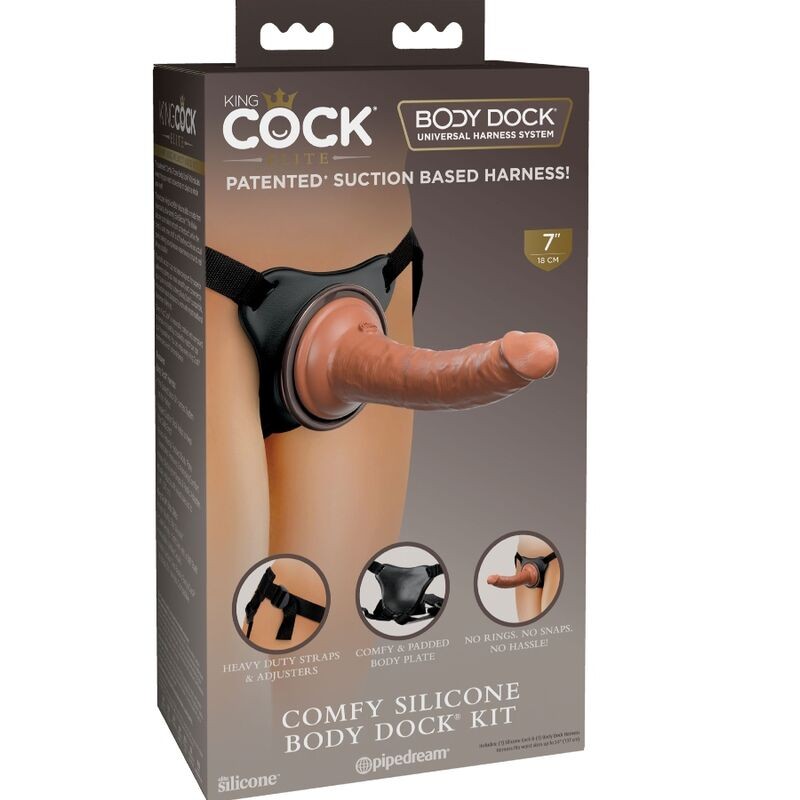 ARNES AJUSTABLE CONFORTABLE KING COCK ELITE CON DILDO 17.8 CM ARNES AJUSTABLE CONFORTABLE KING COCK ELITE CON DILDO 17.8 CM
