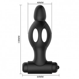 Imagen, plug anal de silicona con vibración Mr Play negro con 10 modos y diseño ergonómico, online