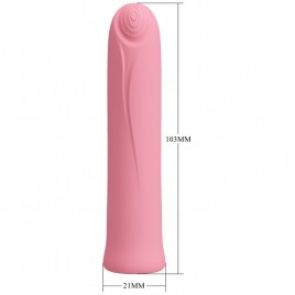Imagen, mini vibrador Curtis de silicona rosa con 12 modos de vibración y carga USB portátil, online