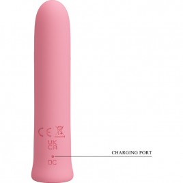 Imagen, mini vibrador Curtis de silicona rosa con 12 modos de vibración y carga USB portátil, online