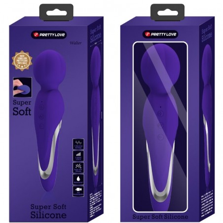 Imagen, vibrador tipo wand Pretty Love Walter violeta con 7 modos y carga USB magnética, online