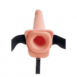 Imagen, arnés ajustable con pene realístico squirting y testículos 19 cm, online