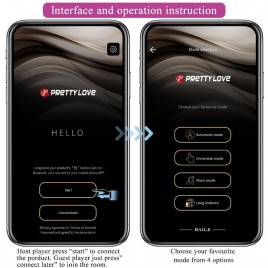 Imagen, vibrador Pretty Love Billy lila con control por app y doble estimulación, online