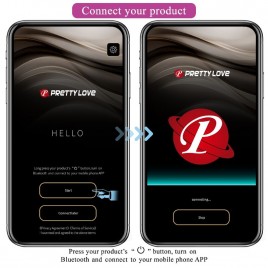 Imagen, vibrador Pretty Love Billy lila con control por app y doble estimulación, online