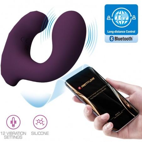 Imagen, vibrador Pretty Love Billy lila con control por app y doble estimulación, online