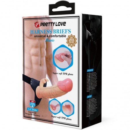 Imagen, arnés con dildo realista Pretty Love Mavis 19 cm universal y resistente al agua, online
