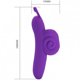 Imagen, estimulador de dedo Pretty Love Snail morado con 10 modos de vibración recargable, online