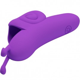 Imagen, estimulador de dedo Pretty Love Snail morado con 10 modos de vibración recargable, online