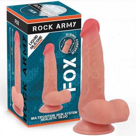 Imagen, dildo realista Fox Dual Density de silicona líquida Rockarmy para placer íntimo, online