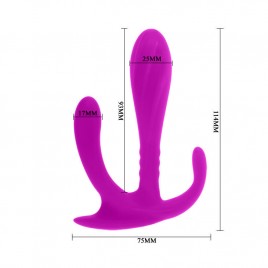 Imagen, vibrador Pretty Love Edgar, doble estimulación vaginal anal clítoris, silicona, online