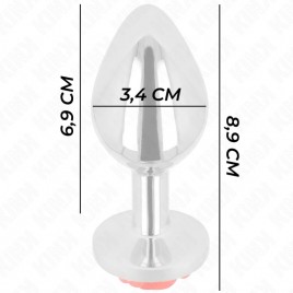 Imagen, plug anal metálico con adorno de rosa roja elegante y ergonómico, online