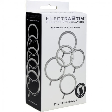 Imagen, pack 5 anillos ElectraRings metálicos unipolares para electroestimulación, online