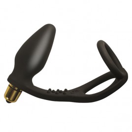 Imagen, anillo vibrador doble con plug anal y bala vibradora extraíble resistente al agua, online