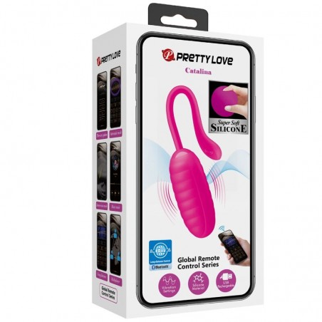 Imagen, huevo vibrador Pretty Love rosa 12 modos de vibración y control por aplicación móvil, online
