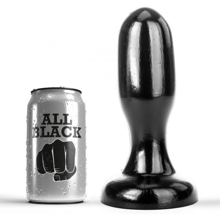 Imagen, buttplug All Black grande de PVC hipoalergénico para placer anal profundo y seguro, online