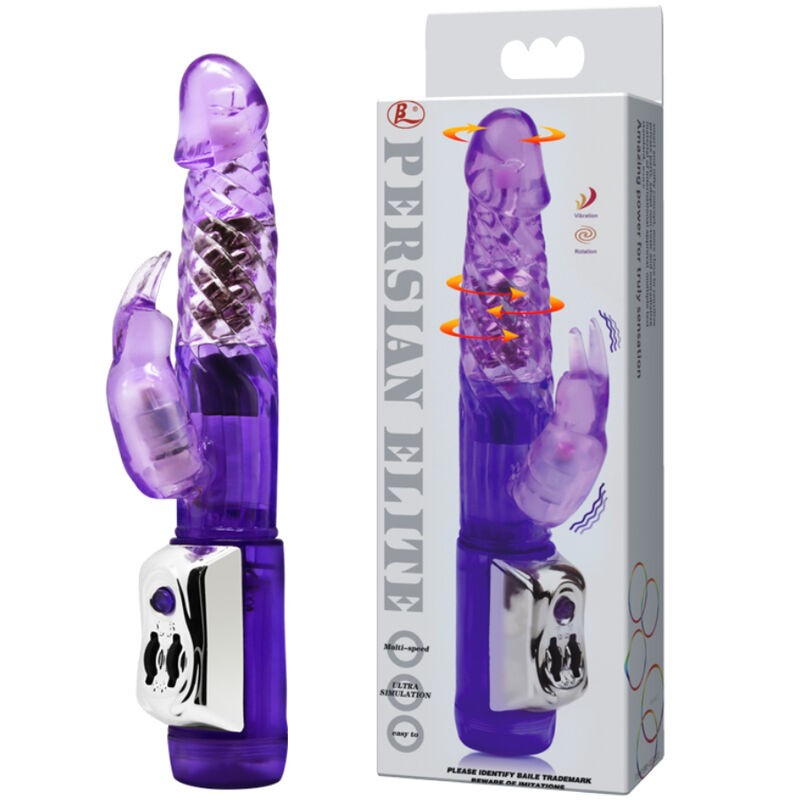VIBRADOR 23CM CON CONEJITO Y ROTADOR VIBRADOR 23CM CON CONEJITO Y ROTADOR