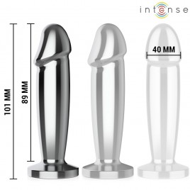 Imagen, plug anal vibrador en forma de dildo talla M de aluminio INTENSE resistente al agua, online
