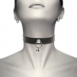 Imagen, collar cuero vegano Coquette Chic Desire cascabel aro ajustable mujer, online