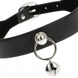 Imagen, collar cuero vegano Coquette Chic Desire cascabel aro ajustable mujer, online