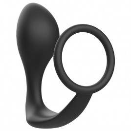 Imagen, plug anal con anillo de silicona negra Addicted Toys para estimulación intensa, online