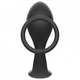 Imagen, plug anal con anillo de silicona negra Addicted Toys para estimulación intensa, online