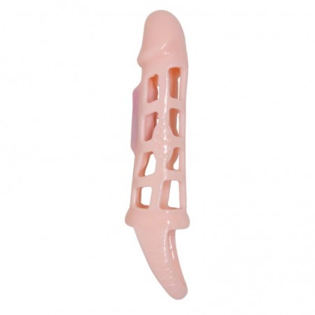 FUNDA EXTENSORA PENE CON VIBRACION 14CM
