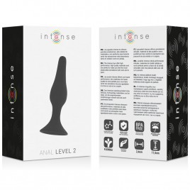 Imagen, Plug anal Intense Level 2 silicona médica negro 11.5 cm para dilatación suave, online